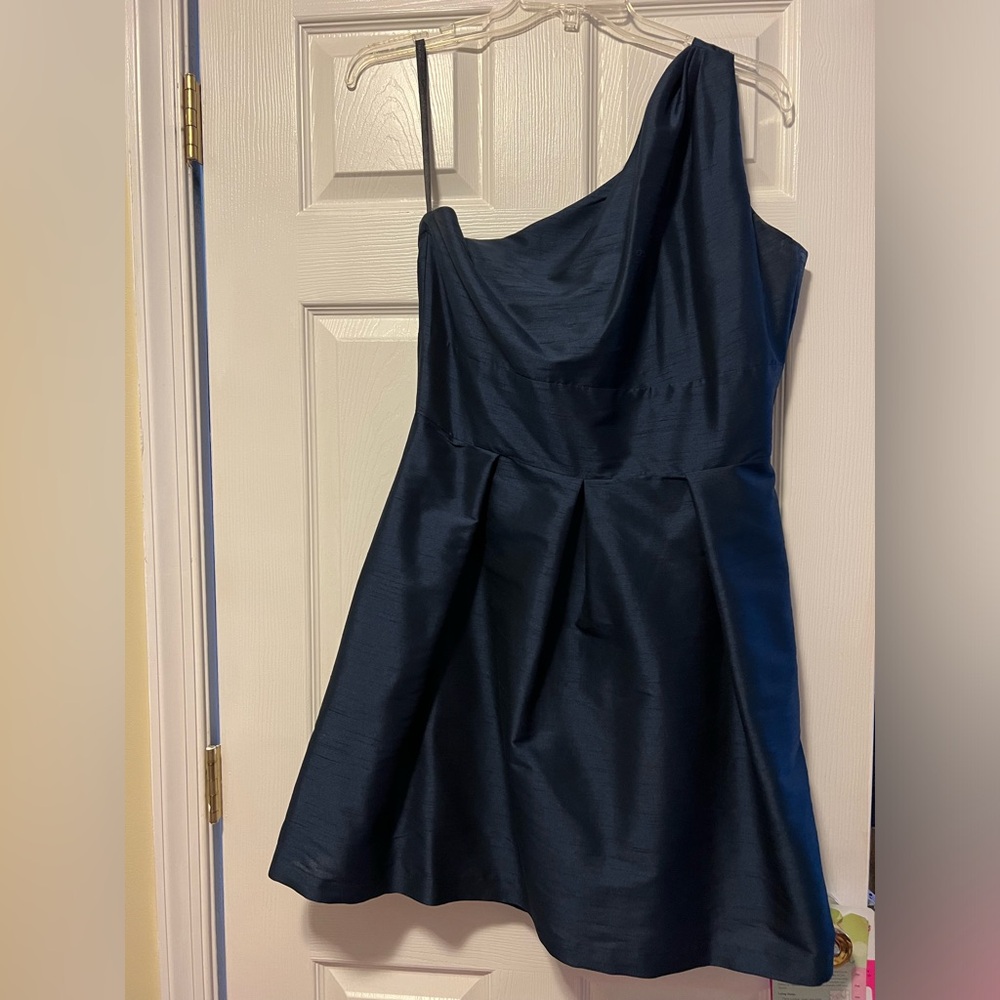 Alfred Sung Midnight one shoulder cocktail dress